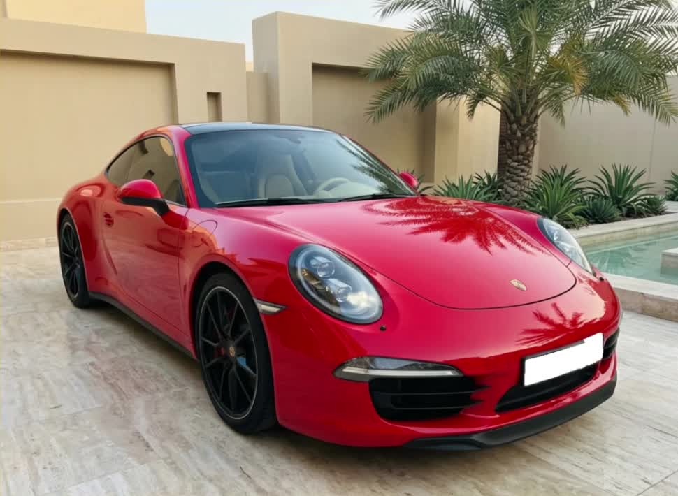Red Porsche detailed by SPD
