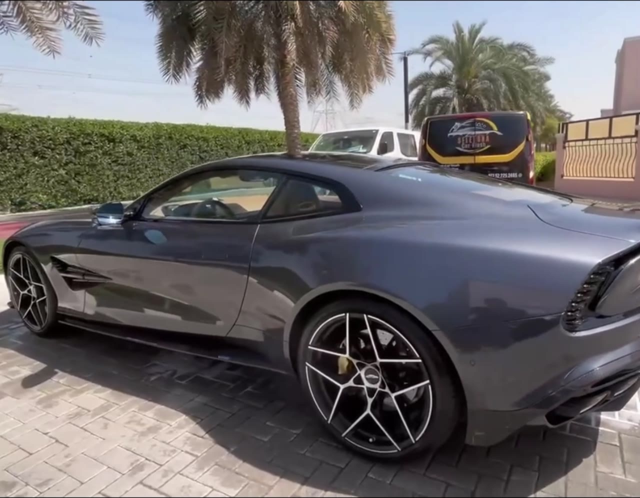 Aston Martin exterior after a mobile maintenance wash